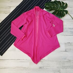 Title Nine| Waterfall Open Front Athletic Cardigan Pink Size Small